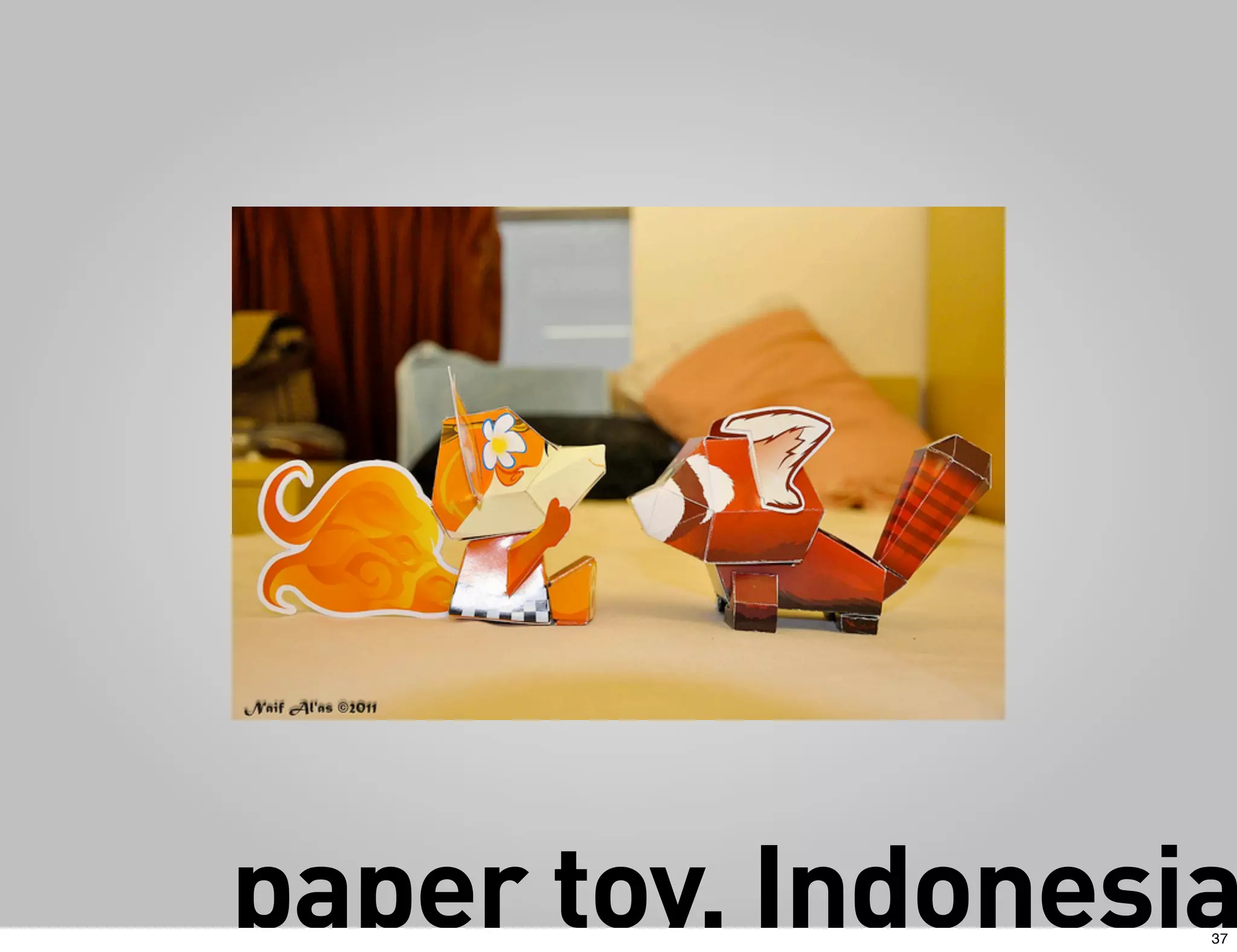 paper toy, Indonesia
                   37
 