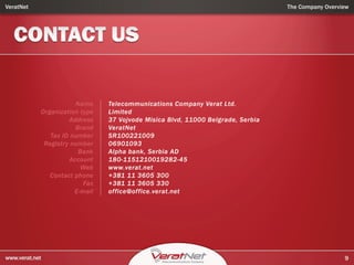 Company Overview - Verat Ltd.
