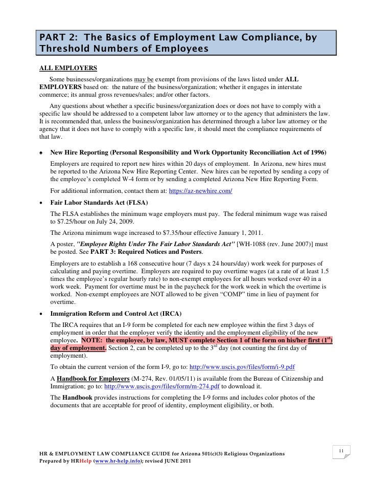 hr employment law compliance guide for az 501 c 3 organizations 501c3 application form