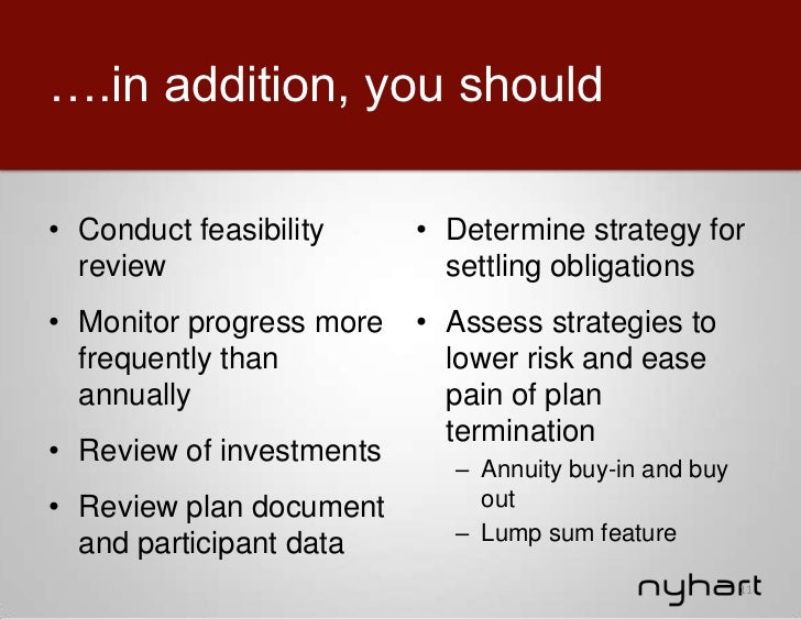Managing a Frozen Pension Plan