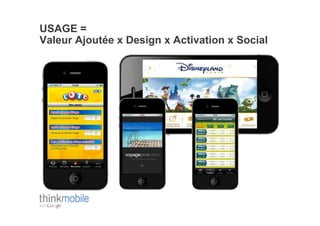 USAGE =
Valeur Ajoutée x Design x Activation x Social
 