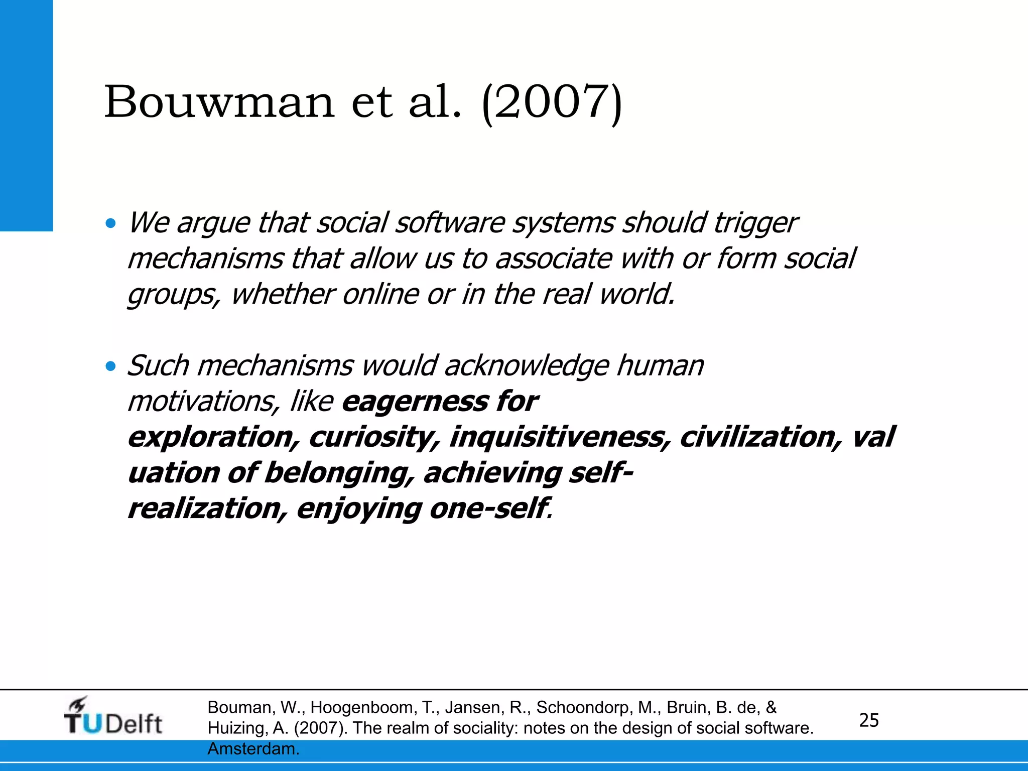 Rich profilesRequirementsSufficient interactions & contributions