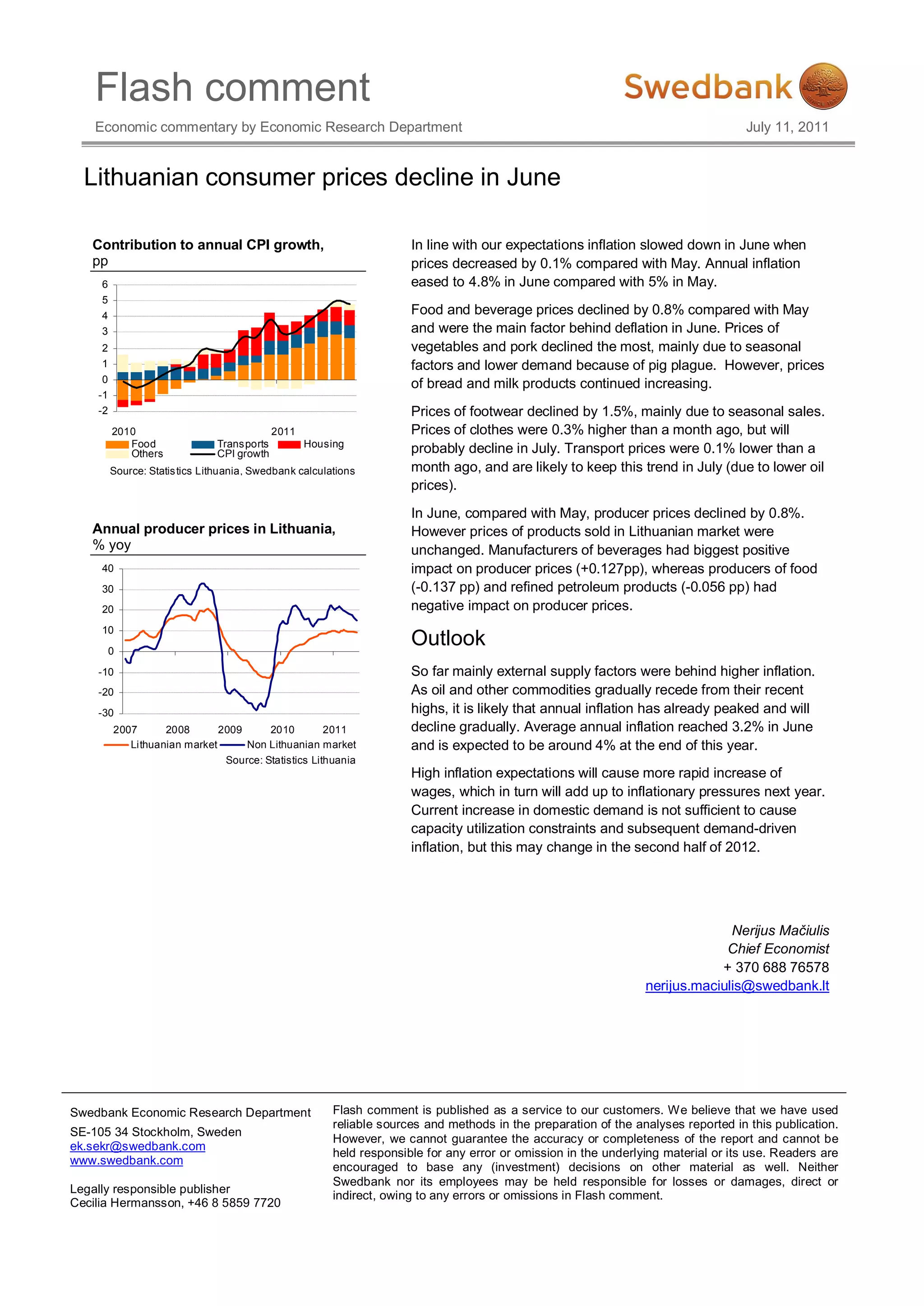 Flash Comment - July 11, 2011 | PDF