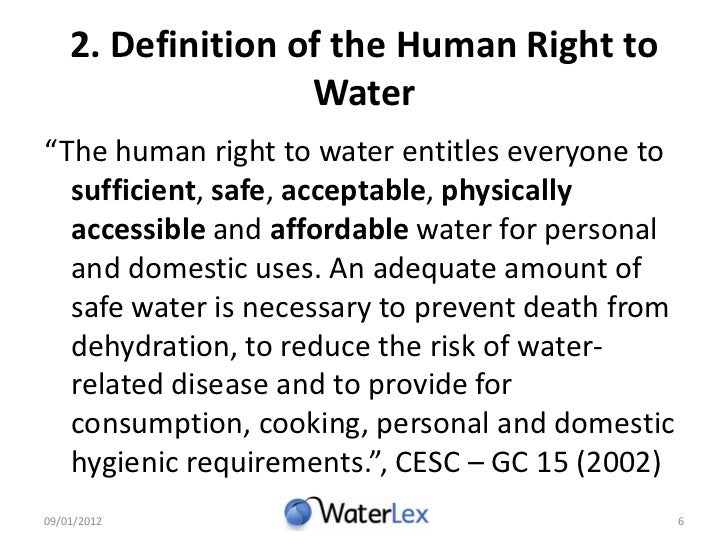 The Right to Water