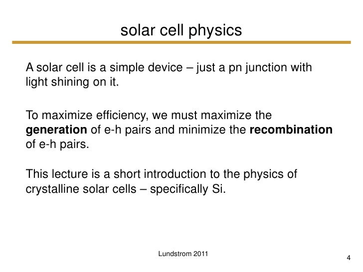 solarcell physics solarcell physics
