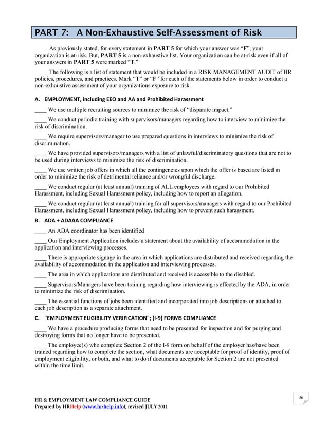 HR & EMPLOYMENT LAW COMPLIANCE GUIDE for Arizona Employers