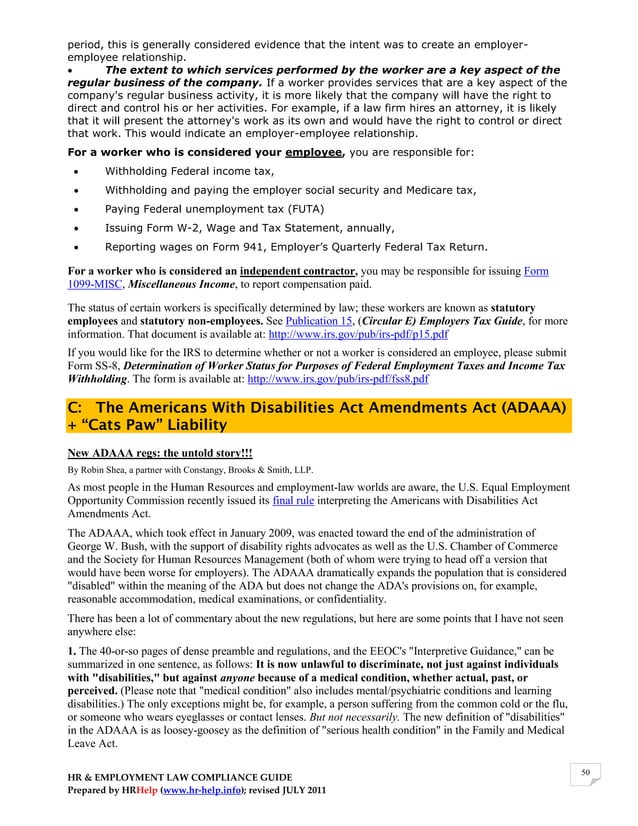 HR & EMPLOYMENT LAW COMPLIANCE GUIDE for Arizona Employers