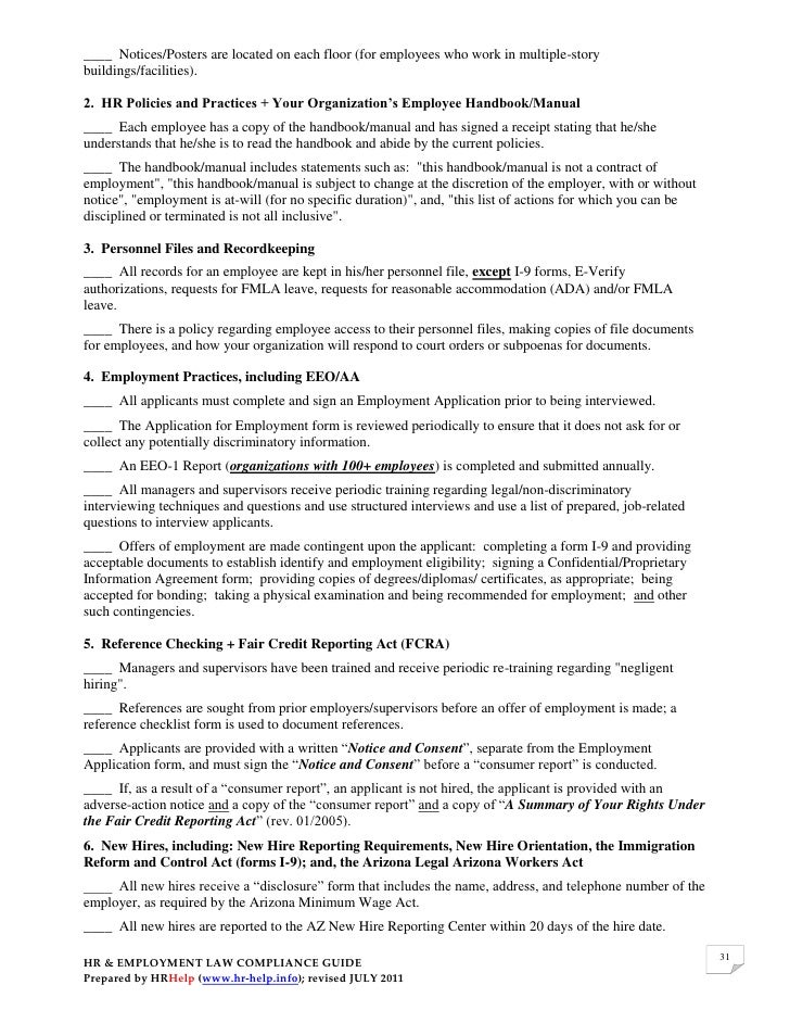 hr employment law compliance