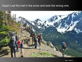 Oops! Lost the trail in the snow and took the wrong one. Paul Cooney 