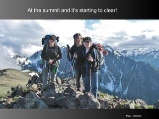 At the summit and it’s starting to clear! Paul Cooney 