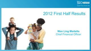 2012 First Half Results



                                               Wan Ling Martello
                                              Chief Financial Officer




August 9th, 2012   Half Year Roadshow
 