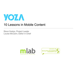 10 Lessons in Mobile Content ,[object Object],[object Object]