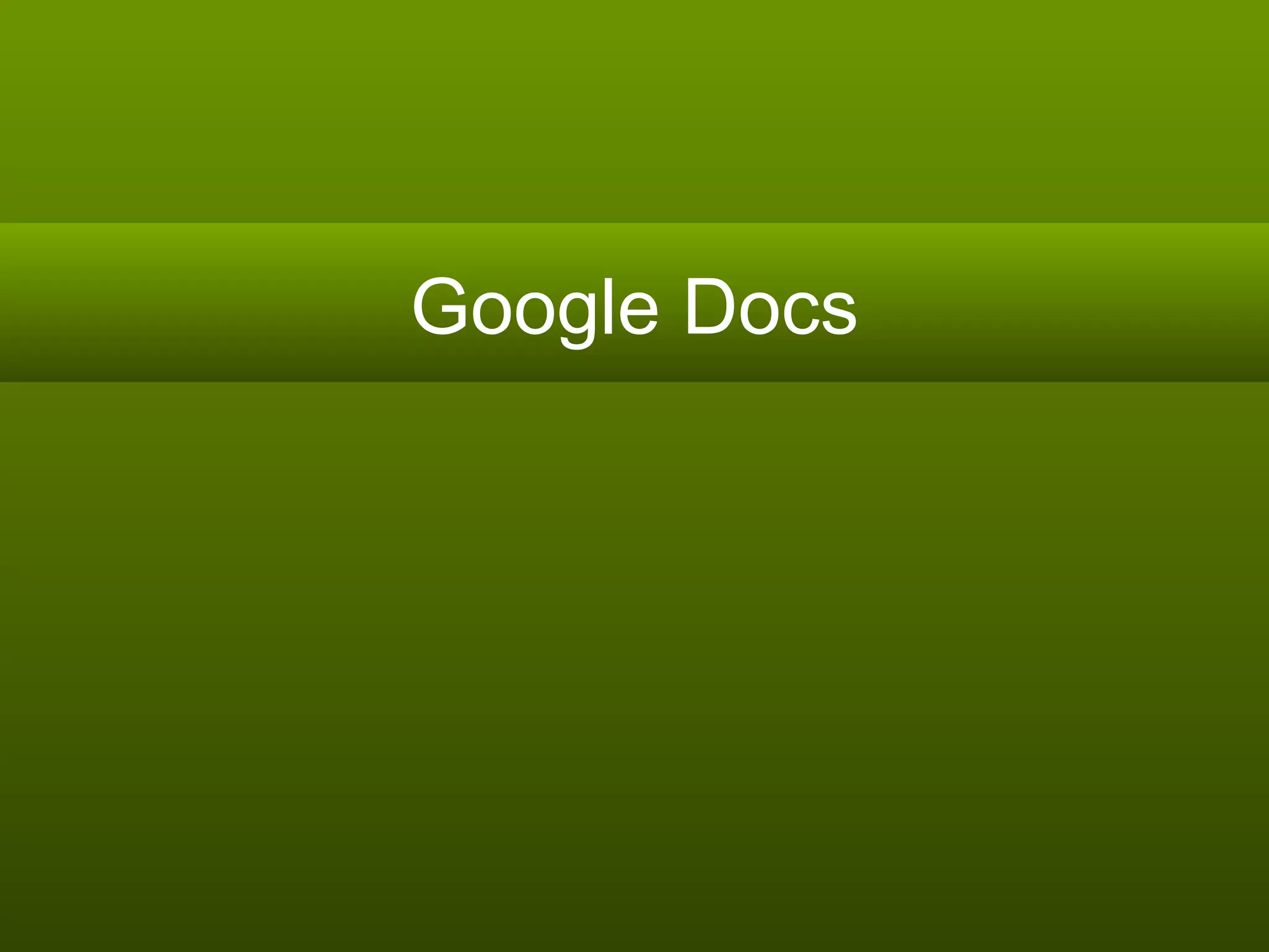 Google Docs 