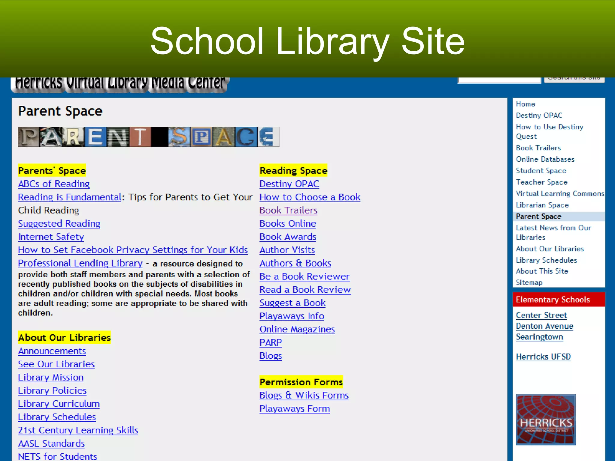 School Library Site 