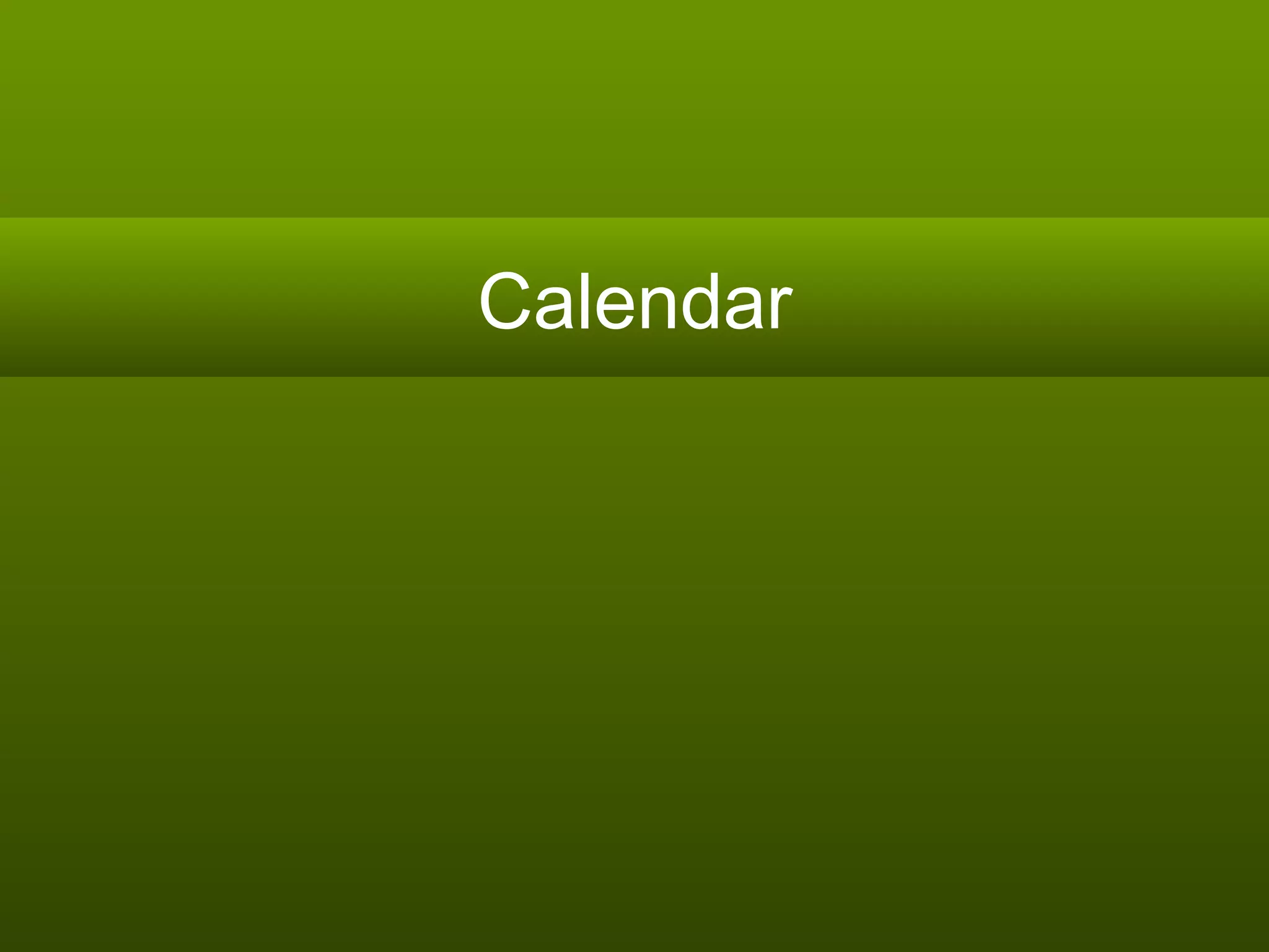 Calendar 