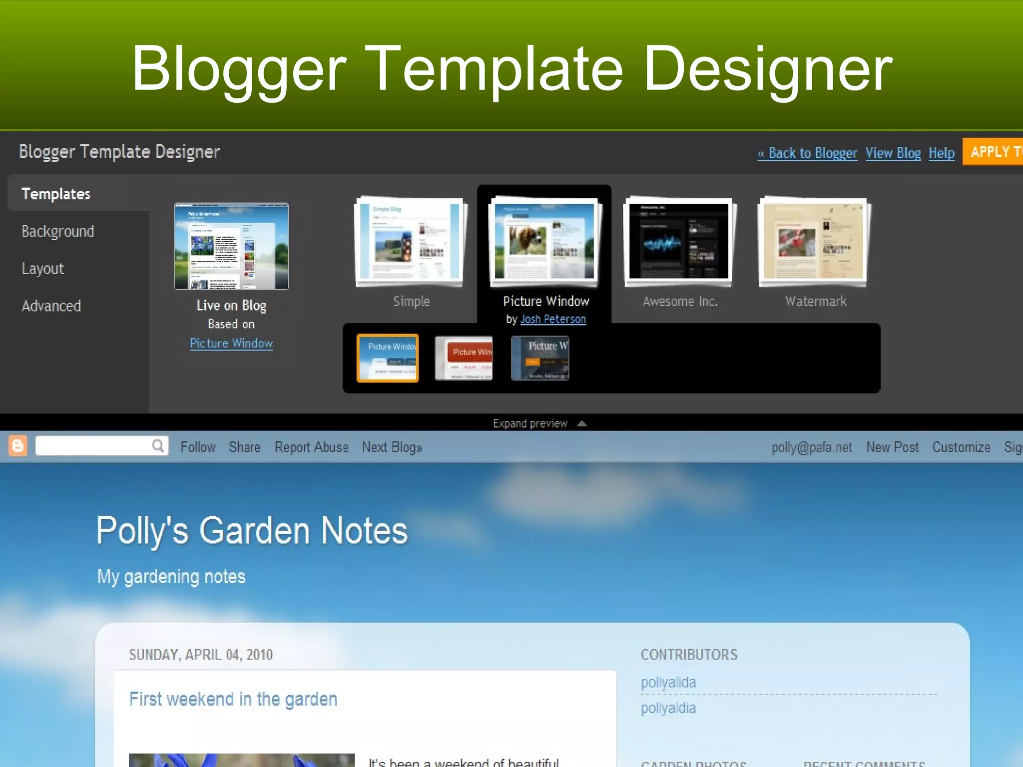 Blogger Template Designer 