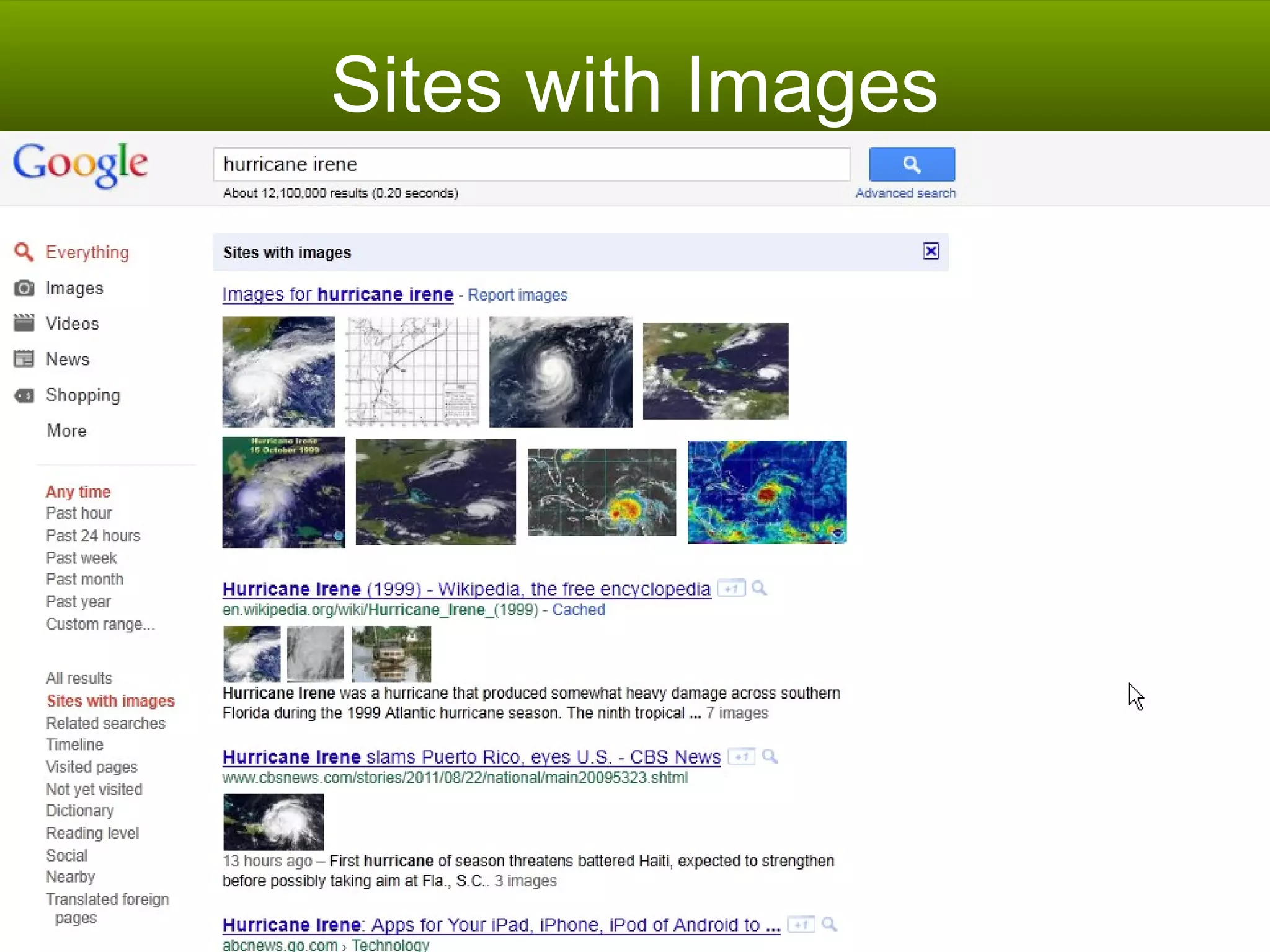 Sites with Images 