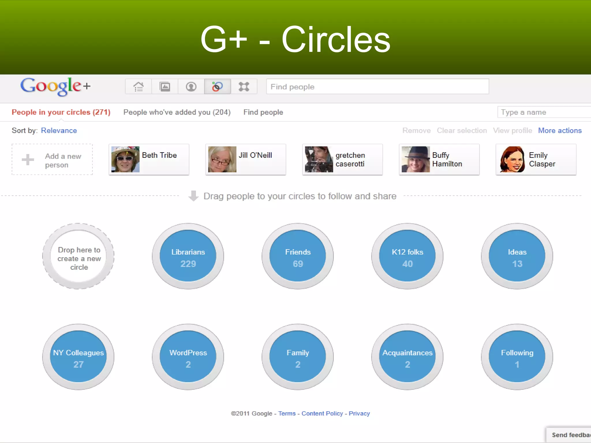 G+ - Circles 