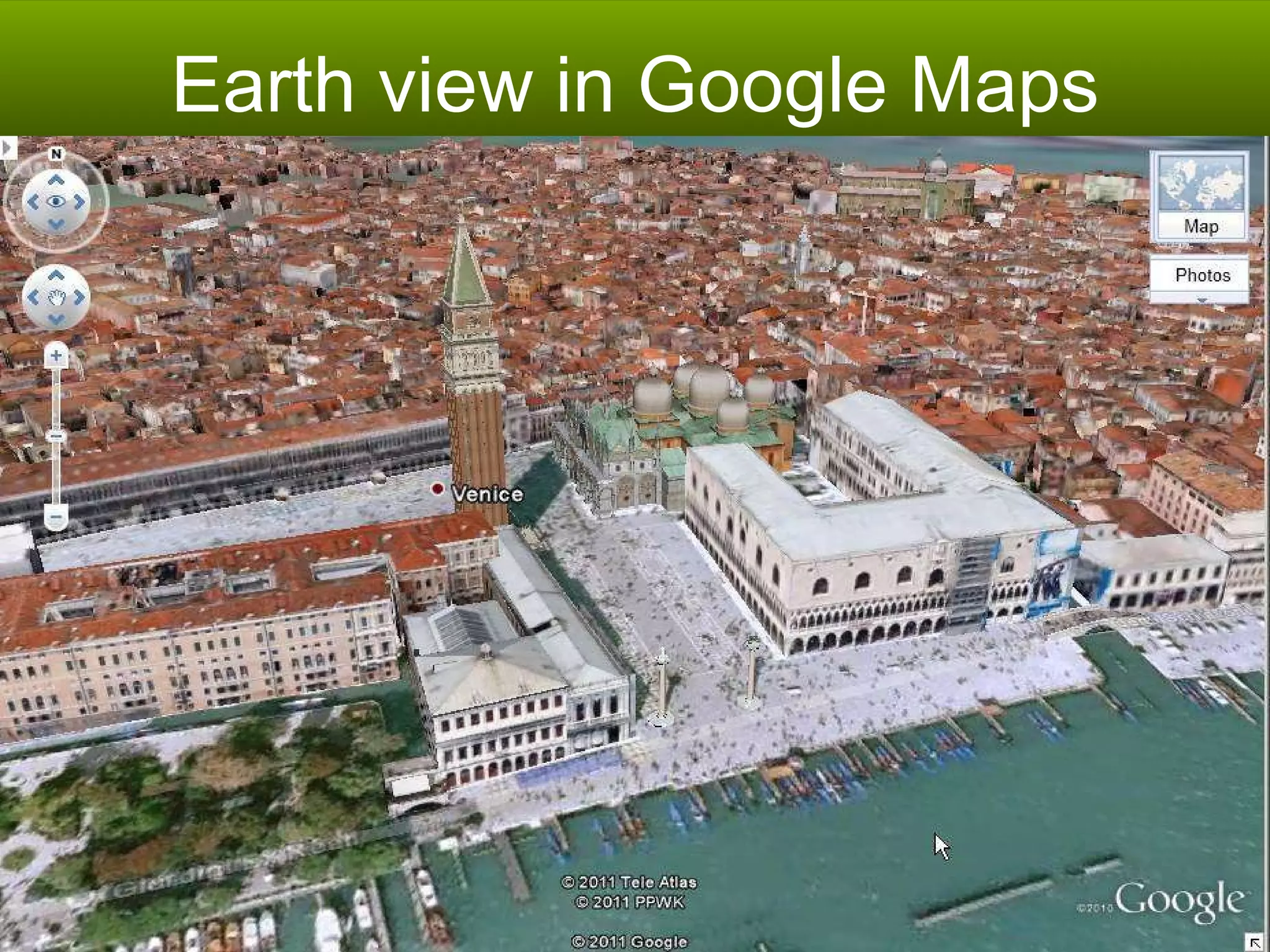 Earth view in Google Maps 