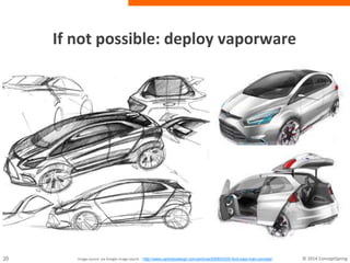 If not possible: deploy vaporware
Image source: via Google image search - http://www.carbodydesign.com/archive/2009/03/05-ford-iosis-max-concept/
 