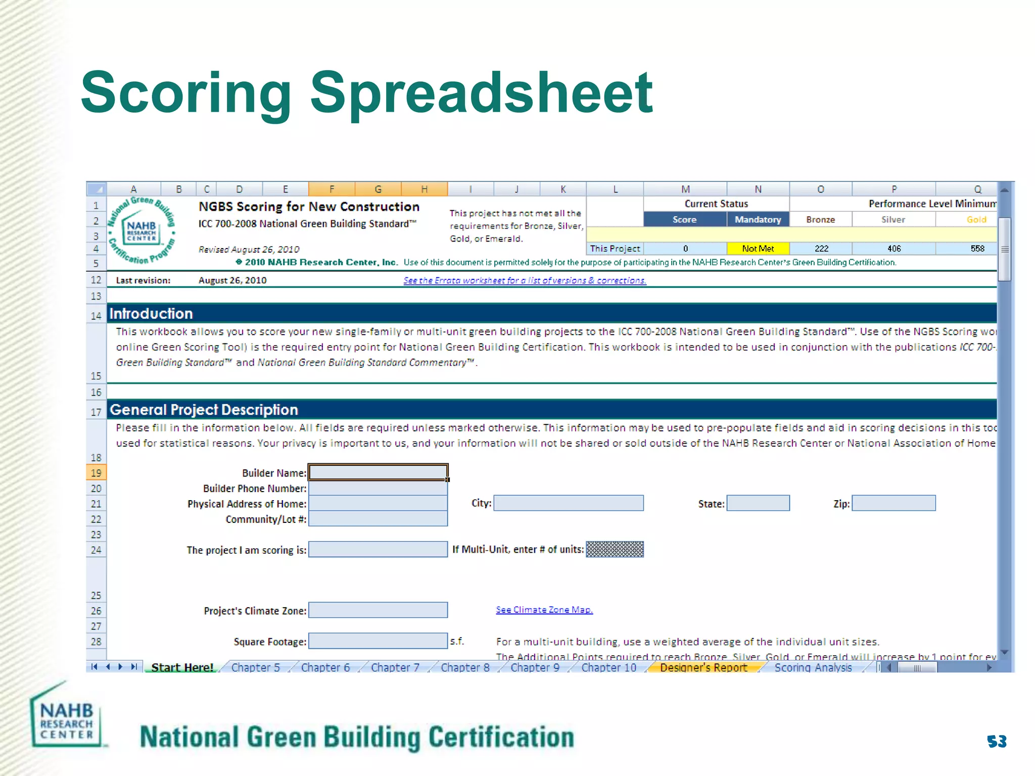 Scoring Spreadsheet




                      53
 