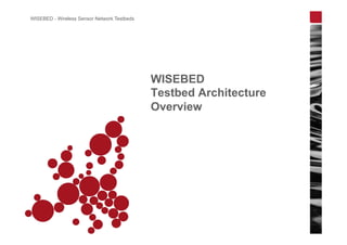WISEBED - Wireless Sensor Network Testbeds
WISEBED
Testbed Architecture
Overview
 