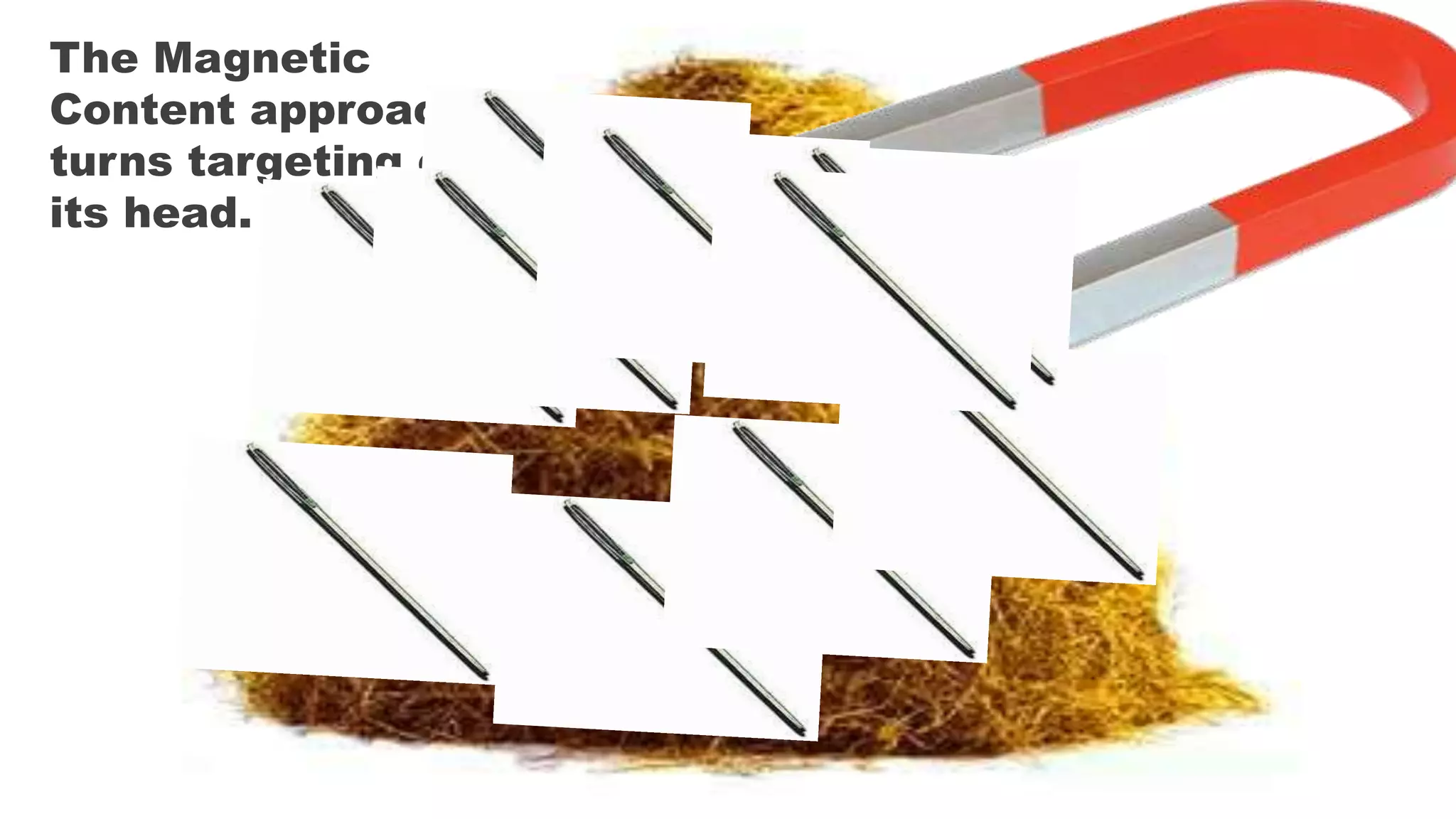 The Magnetic
Content approach
turns targeting on
its head.
 