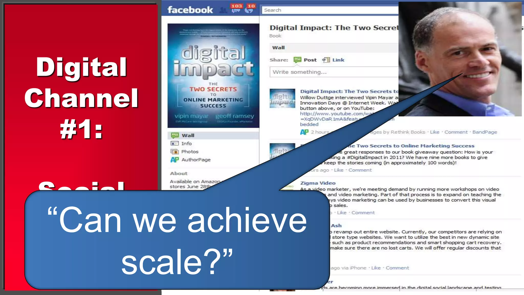 Digital
Channel
   #1:     Social Media:
           Connections
Social     that Count
Media we
 “Can     achieve
      scale?”
 
