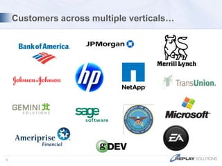 Customers across multiple verticals…5