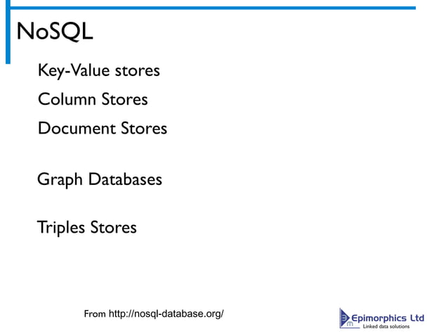 NoSQL and Triple Stores | PPT