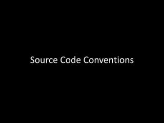 Source Code Conventions
 