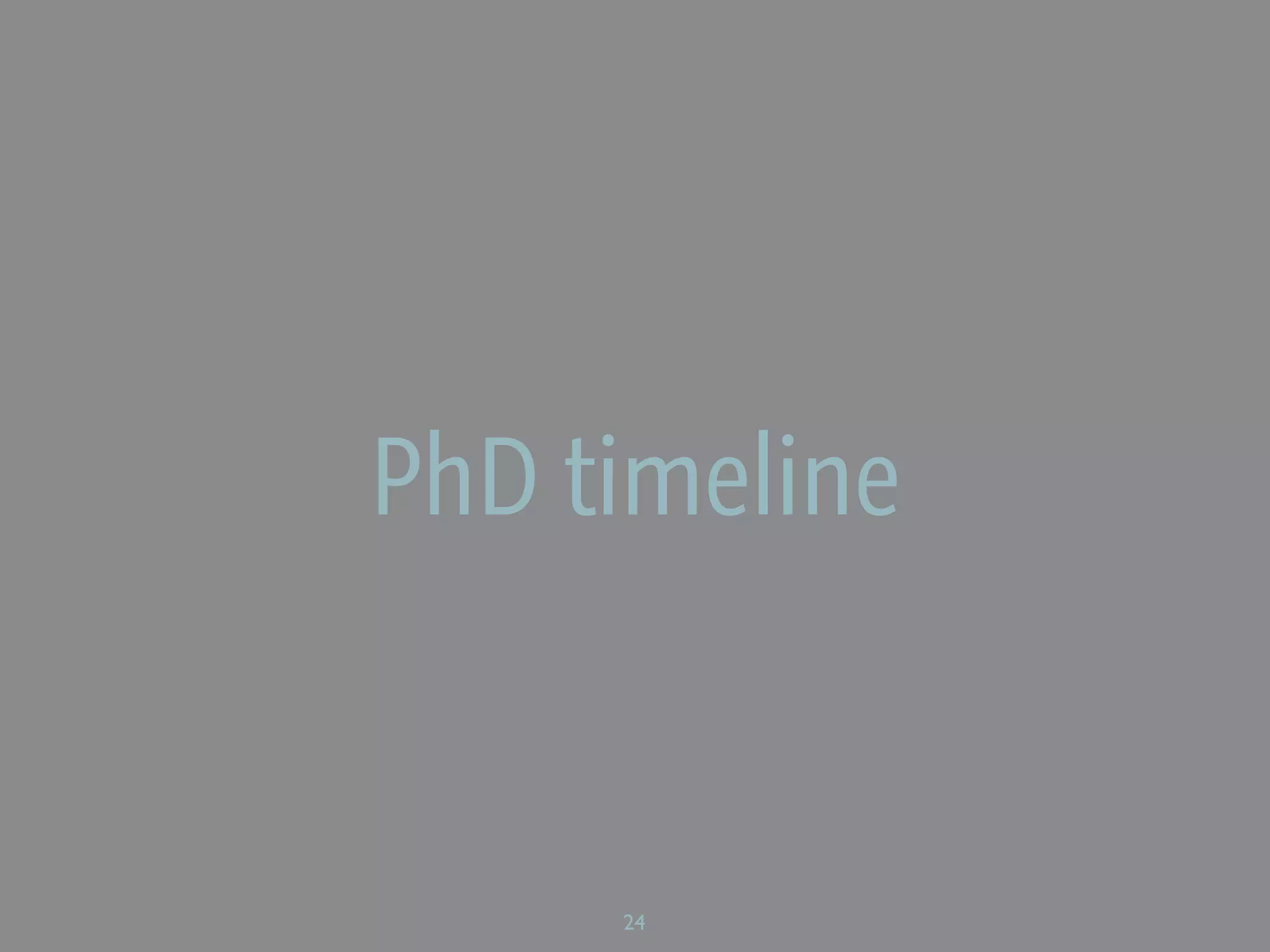 PhD timeline


     24
 