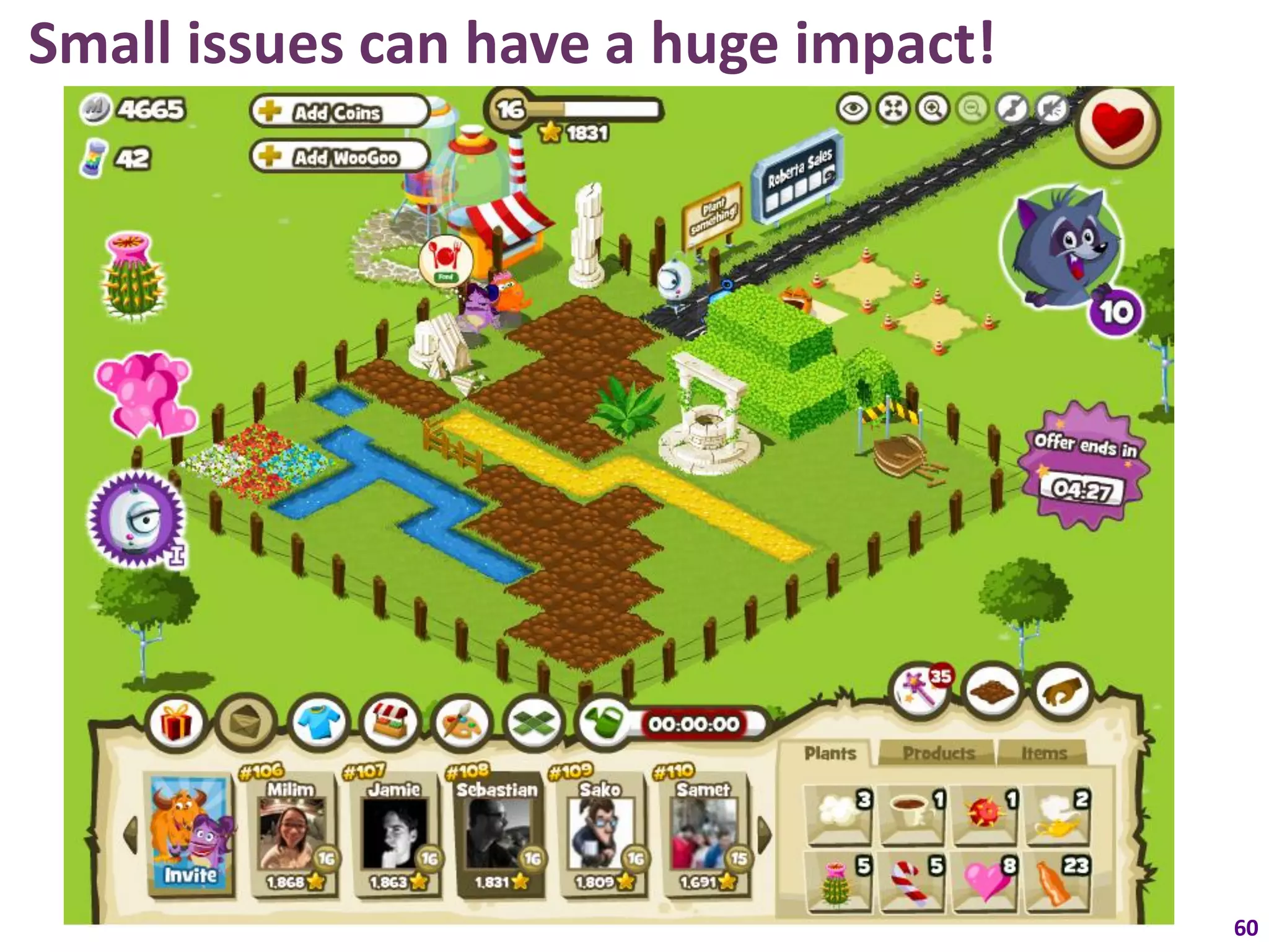 Small issues can have a huge impact!




                                       60
 