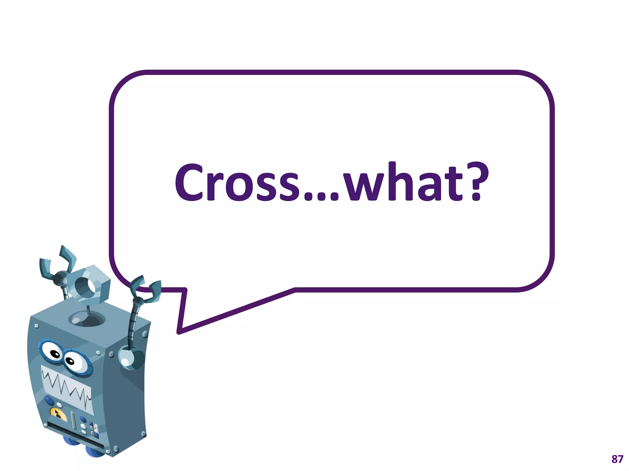 Cross…what?



              87
 