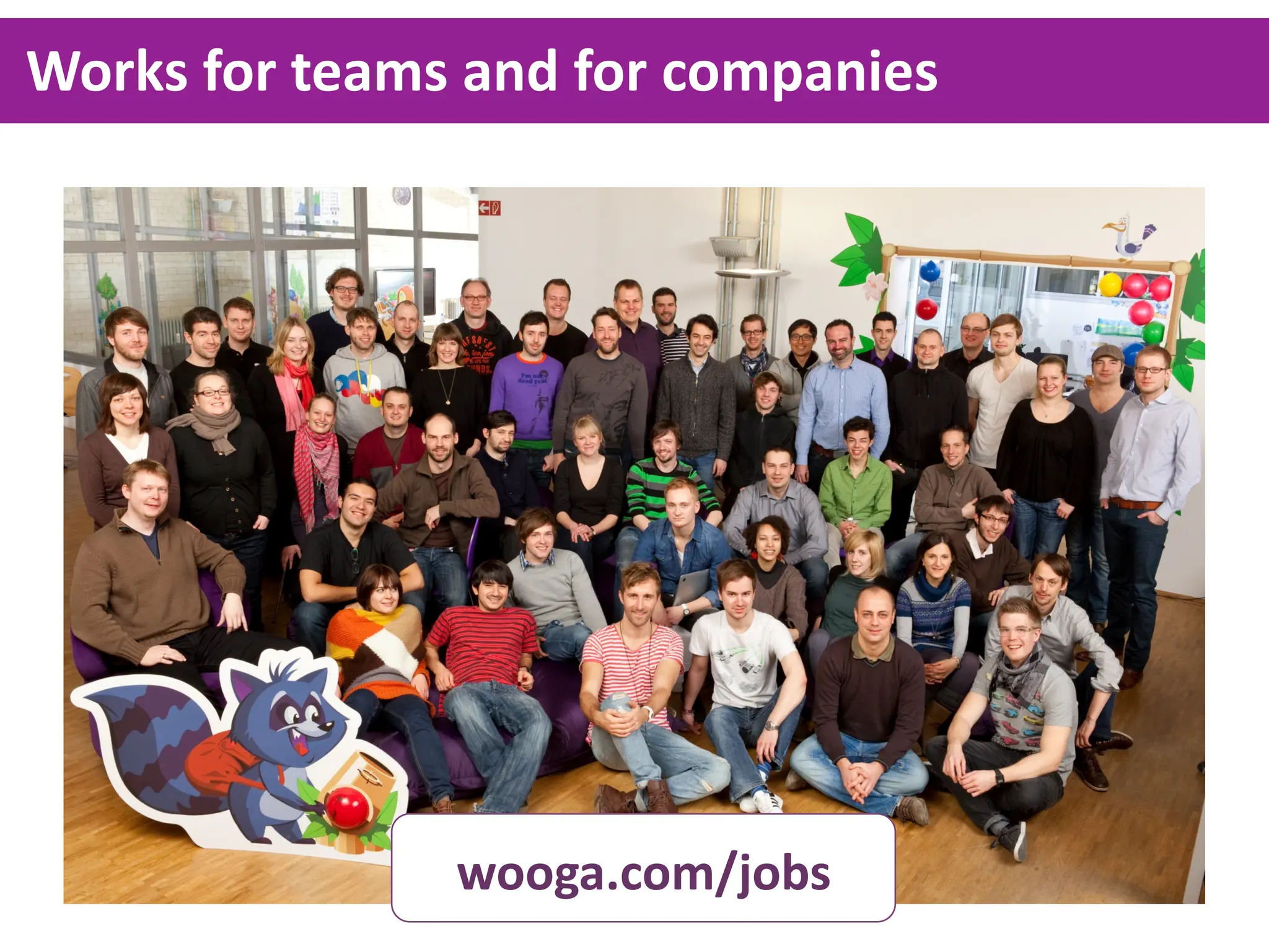 Works  for  teams  and  for  companies




                 !""#$%&"'()"*+,
 