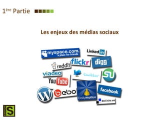 1 ère  Partie Les enjeux des médias sociaux 