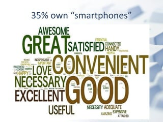 35% own “smartphones” 