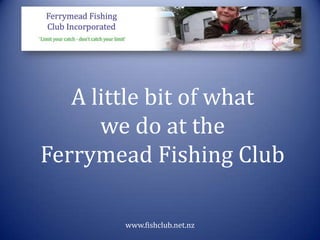A little bit of what we do at the Ferrymead Fishing Club www.fishclub.net.nz 