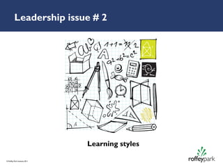 Leadership issue # 2




                               Learning styles

© Roffey Park Institute 2011
 