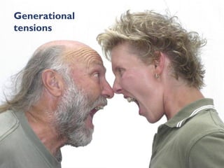 Generational
tensions
 