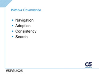 Without Governance


     Navigation
     Adoption
     Consistency
     Search




#SPSUK25
 