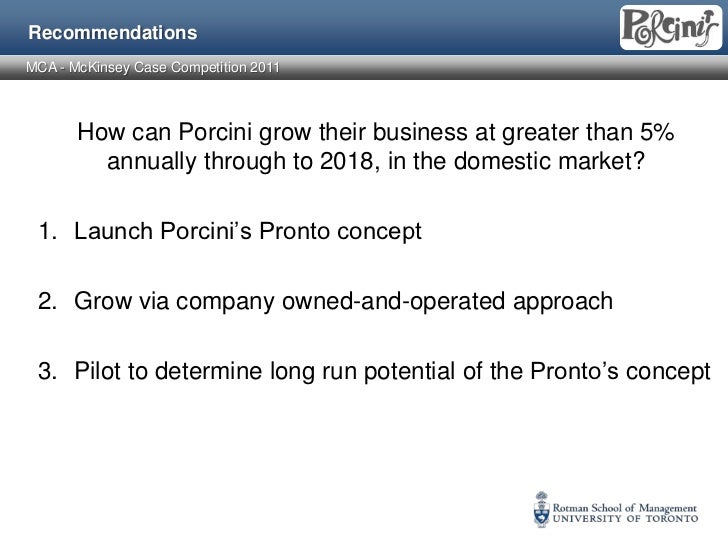 porcini s pronto case draft Porcini’s greatest problem was the near saturation of market outlets with this it had to seek options of national expansion as it could not compete with the big players with huge resources and brand name. porcini s pronto case draft Porcini’s greatest problem was the near saturation of market outlets with this it had to seek options of national expansion as it could not compete with the big players with huge resources and brand name.