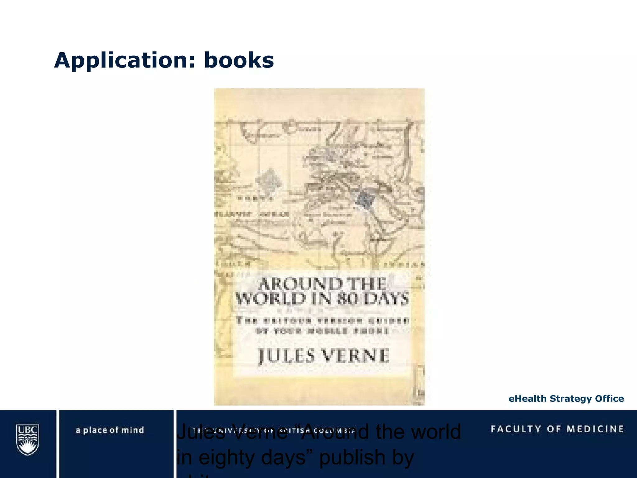 Application: books Jules Verne  “Around the world in eighty days” publish by ubitour 