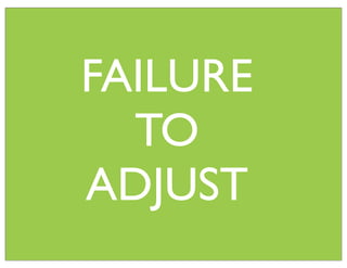 FAILURE
  TO
ADJUST
 