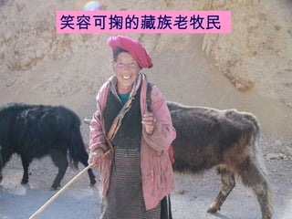 笑容可掬的藏族老牧民 