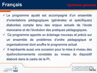البدائل المقترحةأهم الحذوفاتاللغة العربيةحذف 50% من نصوص التعبير في السنتين 1 و 2؛