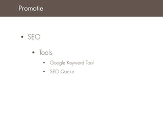 Promotie



•   SEO

    •   Tools
          •   Google Keyword Tool
          •   SEO Quake
 