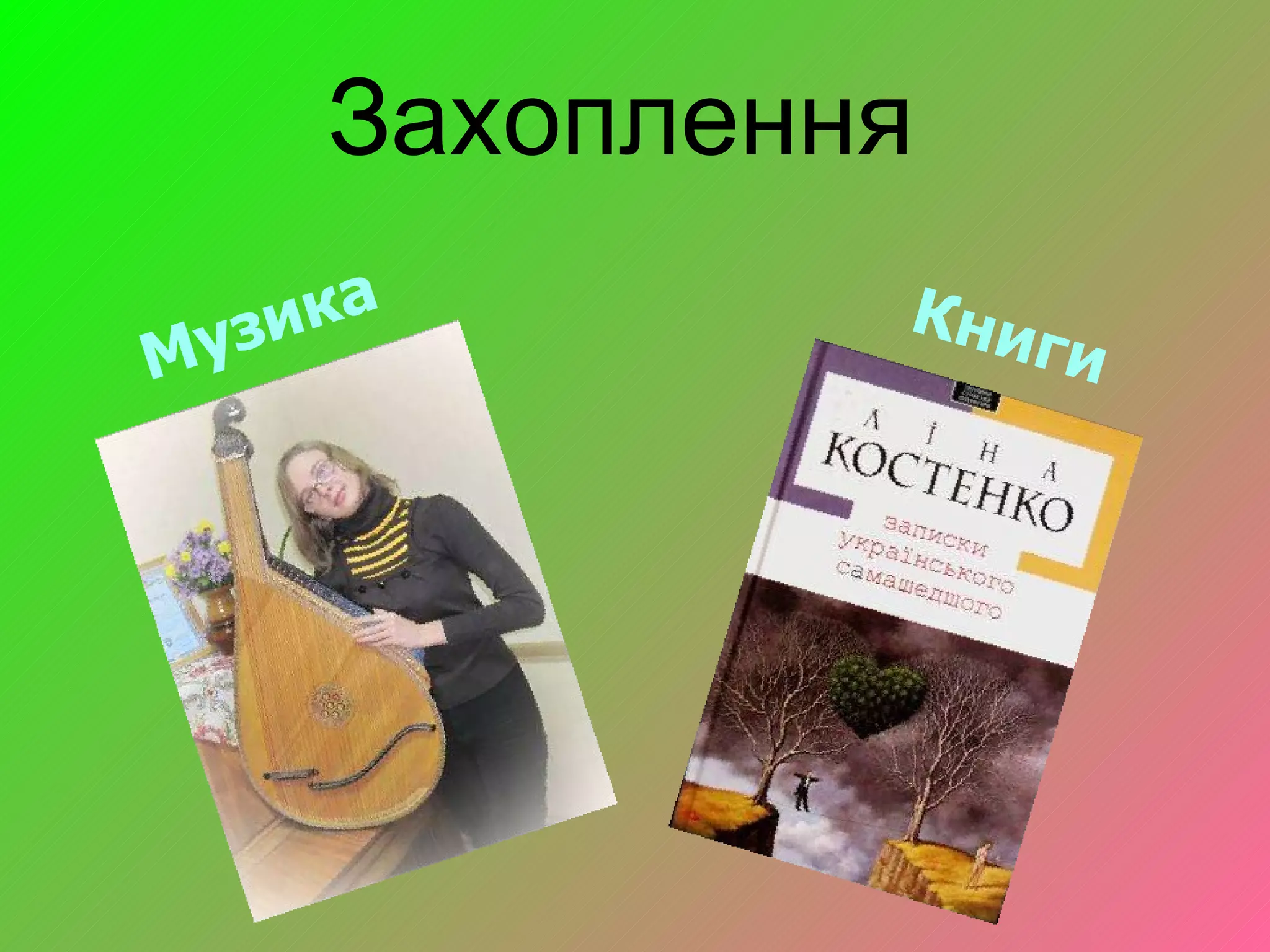 Захоплення  Книги Музика 