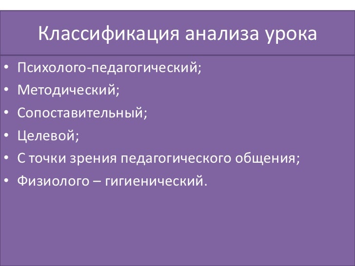 образец анализа урока по биологии