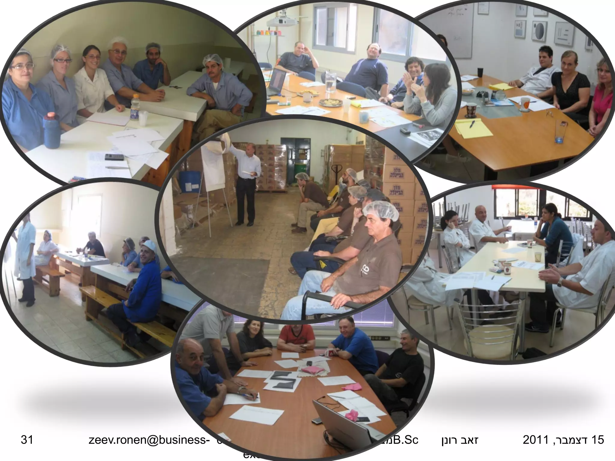 ‫הצוותים בפעולה‬




‫13‬   ‫‪B.Sc‬מצוינות בעסקים. נייד: 1357674-250 -‪zeev.ronen@business‬‬   ‫זאב רונן‬   ‫51 דצמבר, 1102‬
                              ‫‪excellence.co.il‬‬
 